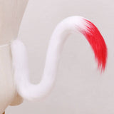 White Red Tail Cat Fox Animal Long Furry Cosplay Costume Kitty Cute New Year Gift