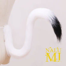 Load image into Gallery viewer, White/Black Tip Tail Cat Fox Animal Long Furry Cosplay Costume Kitty Cute New Year Gift