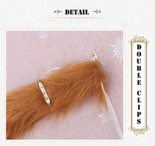 Load image into Gallery viewer, White/Gray Grey Tip Tail Cat Fox Animal Long Furry Cosplay Costume Kitty Cute New Year Gift