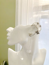 Load image into Gallery viewer, Silver White Pearl Elf Earring Wire Crystal  Fairy Ears Elven Ears Earcuffs cosplay fantasy decoration Nature photography【NALUMI】