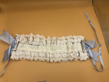 Load image into Gallery viewer, Lolita Maid Cute Headwear Headband Sky Blue Light Blue White Ribbon Pearl Bows Beads Chain Lace Costume Halloween Cosplay Japanese