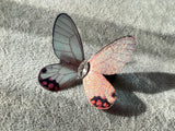 White Orange Shiny Butterfly Hair Clip Nymph Natural Hair Pin Gift For Her