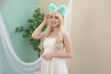 Load image into Gallery viewer, Big Cat ears Kitty Cosplay Headwear Tender Green Furry White Inside Animal Headband Costume