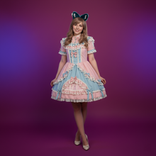 Load image into Gallery viewer, Cat ears Kitty Cosplay Headwear Dark Blue Furry White Fur Inside Animal Headband Costume