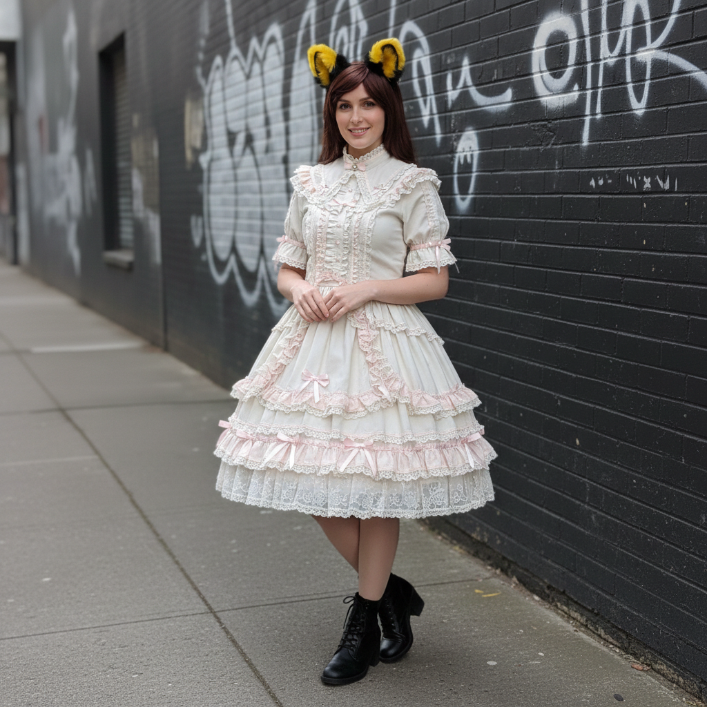 Big Cat Fox Ears Kitty Cosplay Headwear Bright Yellow Black Furry Soft Thick Fur Inside Animal Headband Costume