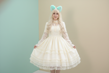 Load image into Gallery viewer, Big Cat ears Kitty Cosplay Headwear Tender Green Furry White Inside Animal Headband Costume